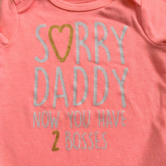 “Sorry Daddy” Pink Onesie - Picture 2 of 3